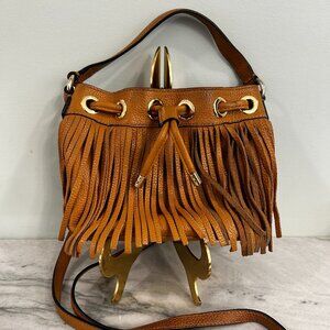 EUC MILLY Essex Fringe Small‎ Crossbody Tan